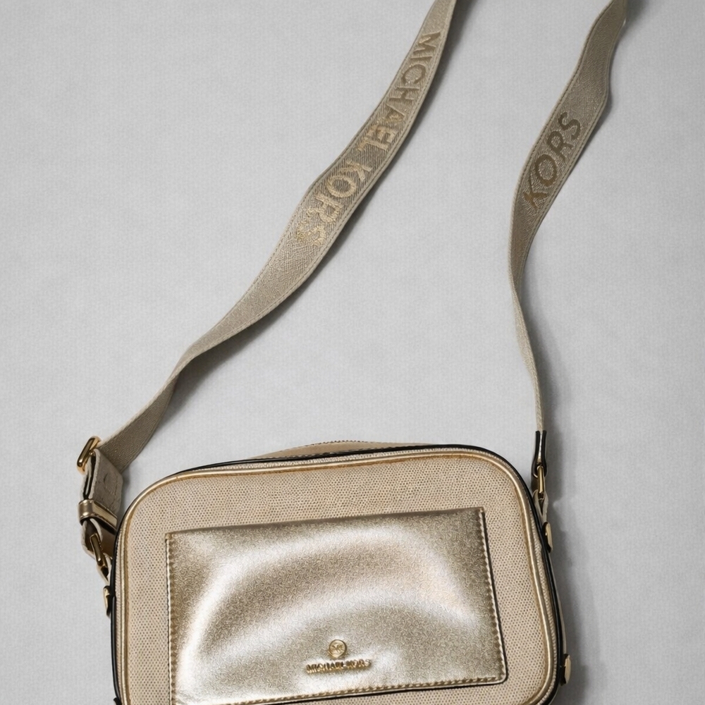Michael Kors Metallic Gold Crossbody Bag
